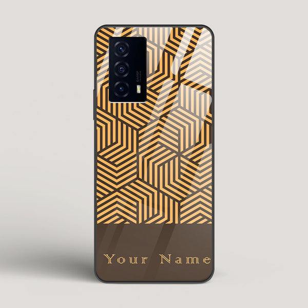 Geometric  Name Edition - Vivo iQOO Z5 Glass Case
