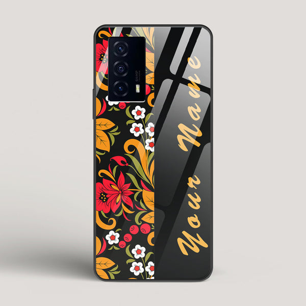 Khokhloma Design 2 Name Edition - Vivo iQOO Z5 Glass Case