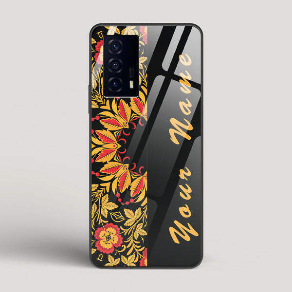 Khokhloma Design Name Edition - Vivo iQOO Z5 Glass Case