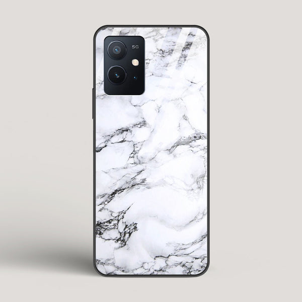 Marble White Luna - vivo iQOO Z6 Glass Case