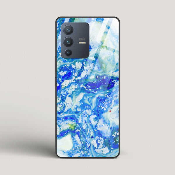 Blue Acid Marble - vivo V23 Pro Glass Case