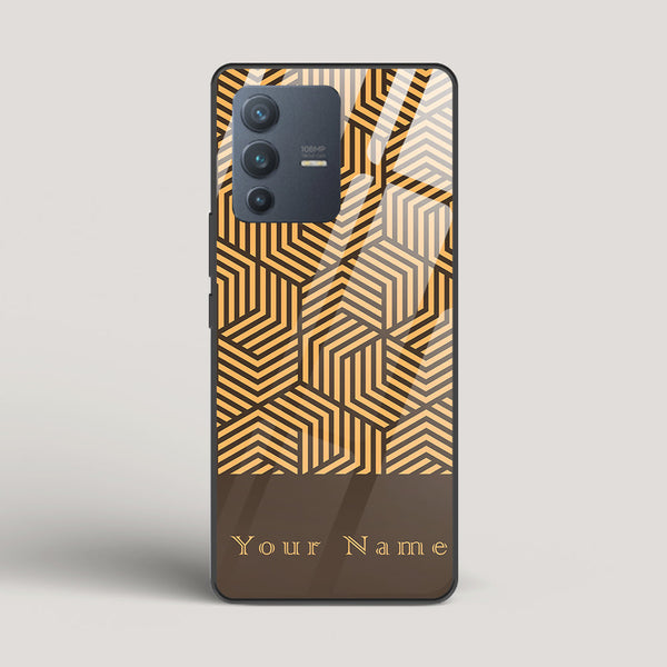 Geometric  Name Edition - Vivo V23 Pro Glass Case