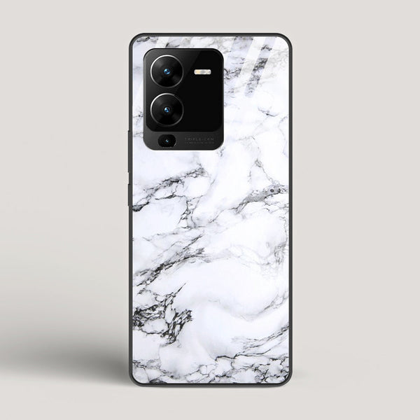 Marble White Luna - vivo V25 Pro Glass Case