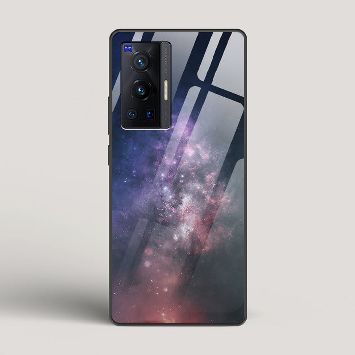 Black And Blue Nebula - vivo X70 Pro Glass Case