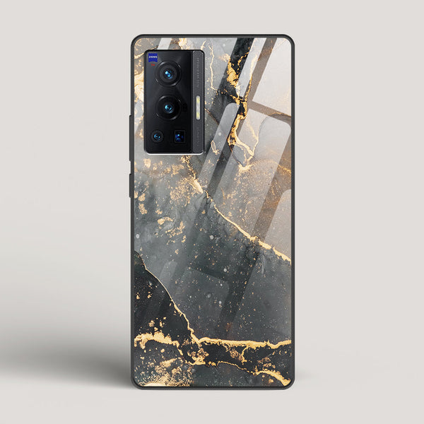 Black Gold Marble - vivo X70 Pro Glass Case