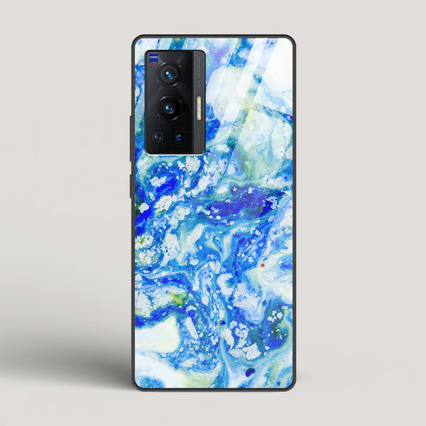 Blue Acid Marble - vivo X70 Pro Glass Case