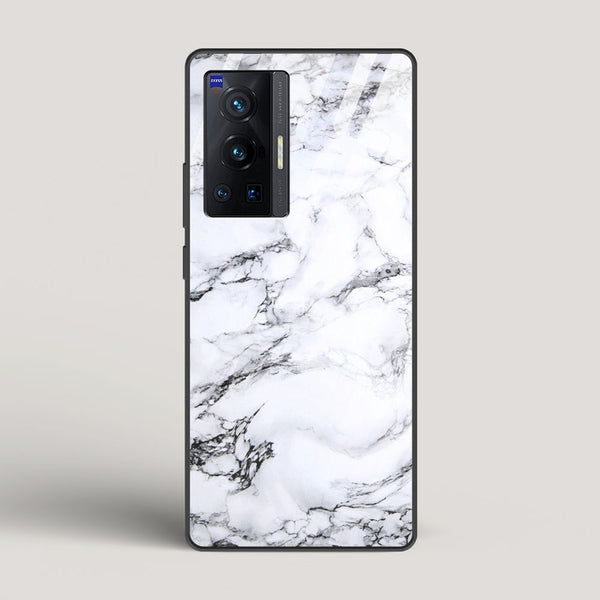 Marble White Luna - vivo X70 Pro Glass Case