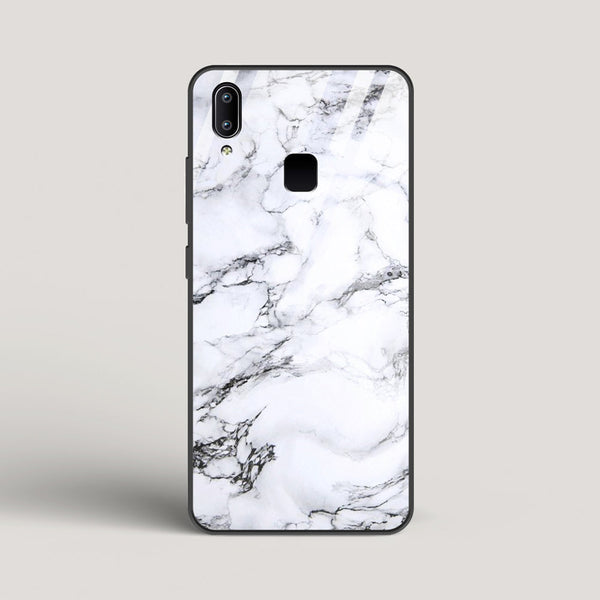 Marble White Luna - vivo Y91 Glass Case