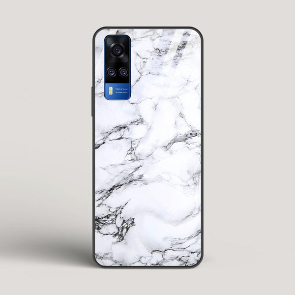  Marble White Luna - vivo Y51 Glass Case