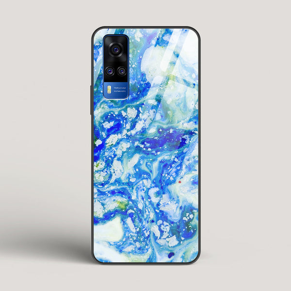 Blue Acid Marble - vivo Y51 Glass Case