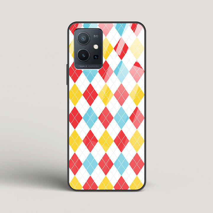 Argyle Checks - vivo Y75 5G Glass Case