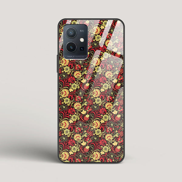 Russian Floral Pattern - vivo Y75 5G Glass Case