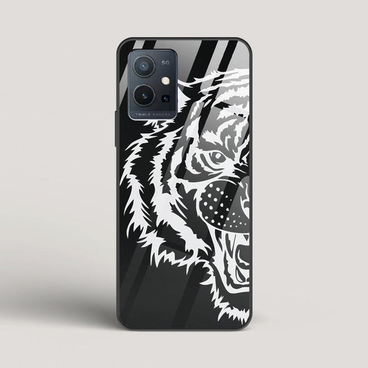 Tiger silhouette - vivo Y75 5G Glass Case