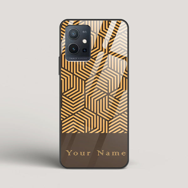 Geometric  Name Edition - Vivo Y75 5G Glass Case