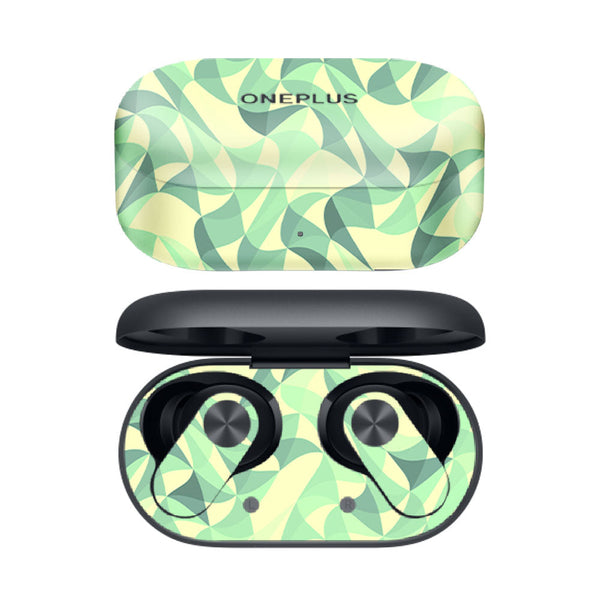 Wave Mosaic Green - OnePlus Nord Buds 2R Skins