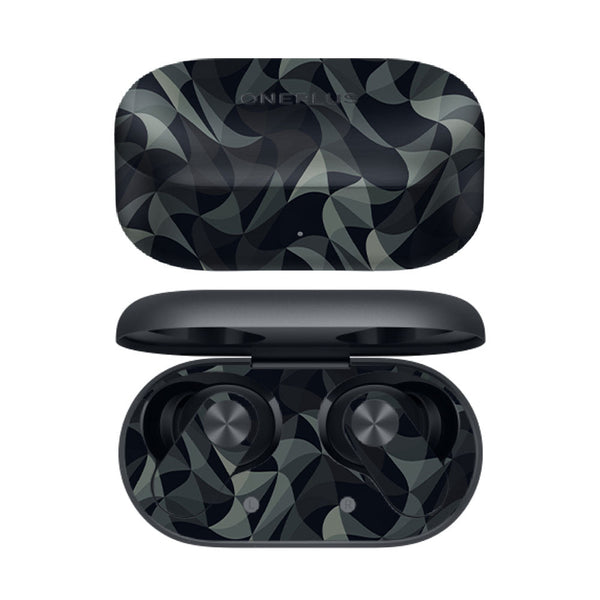 Wave Mosaic Grey Black - OnePlus Nord Buds 2 Skins
