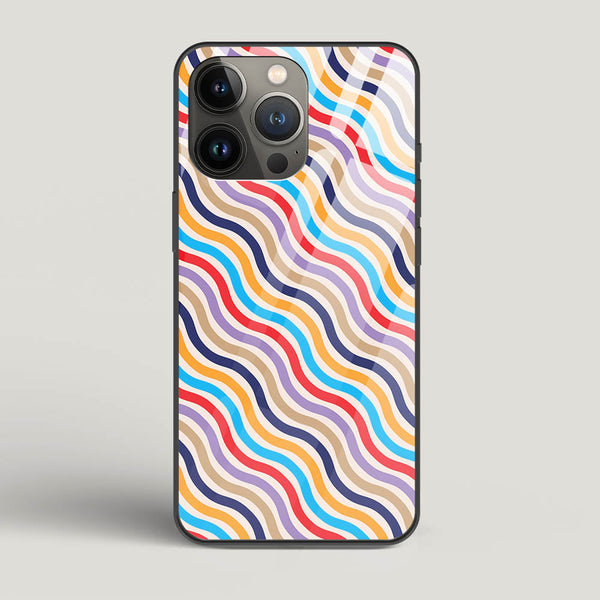 Wavy Striped Lines - iPhone 13 Pro Glass Gripper Case