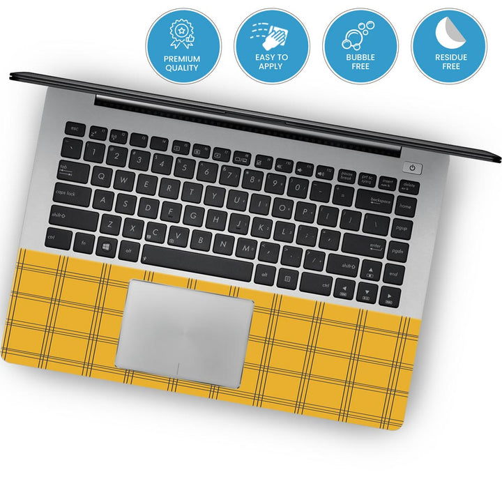 Yellow Checks Pattern - Laptop Skins