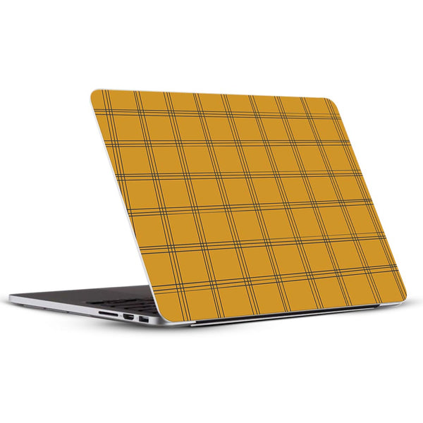 Yellow Checks Pattern - Laptop Skins