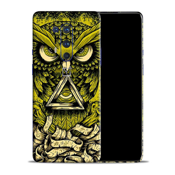 trippy-owl-yellow skin by Sleeky India. Mobile skins, Mobile wraps, Phone skins, Mobile skins in India