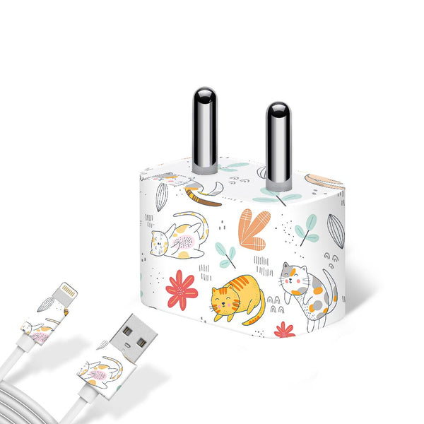 Abstract Cat Pattern - Apple charger 5W Skin