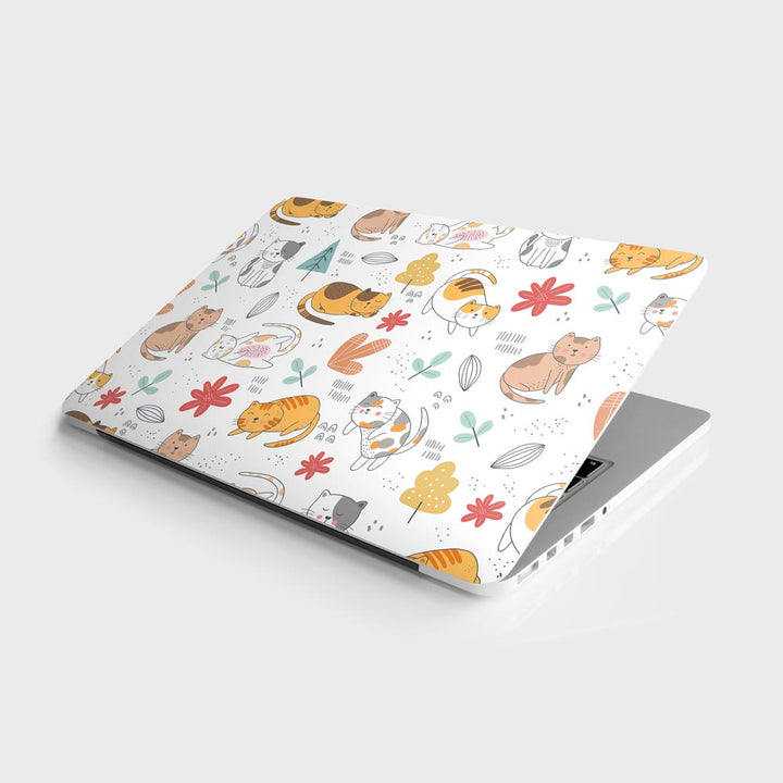 Abstract Cat Pattern - Laptop Skins