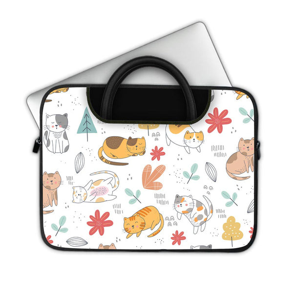 Abstract Cat Pattern - Pockets Laptop Sleeve