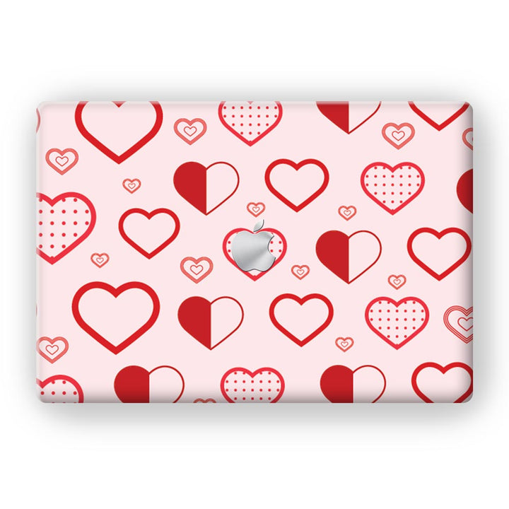 Abstract Heart Pattern - MacBook Skins