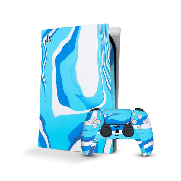 Aqua flow - Sony PlayStation 5 Console Skins