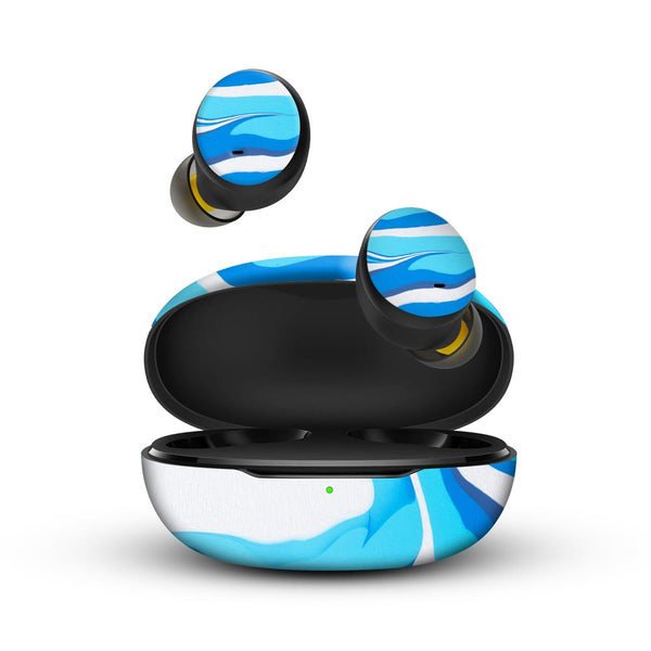 aqua flow skins for realme buds q by sleeky india