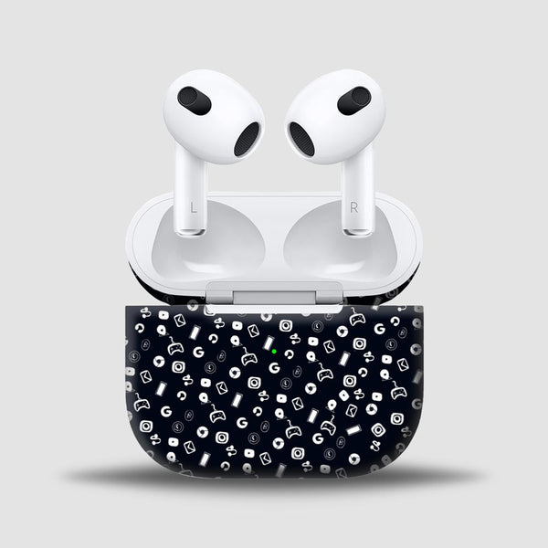 Black Doodle - Skins for AirPods 3 By Sleeky India
