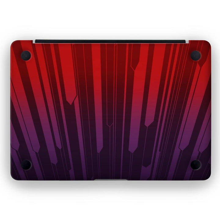 Black And Red Cyber Lines - MacBook Skins