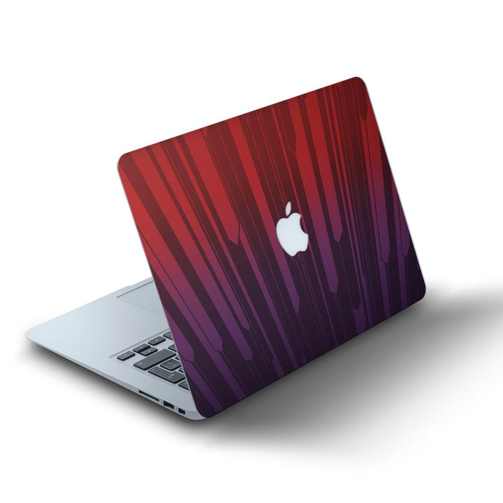 Black And Red Cyber Lines - MacBook Skins