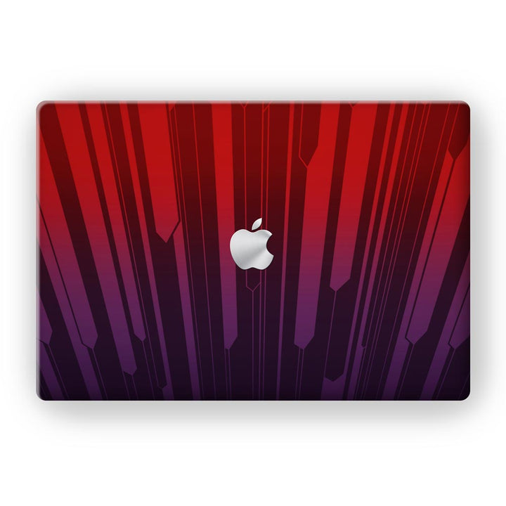 Black And Red Cyber Lines - MacBook Skins