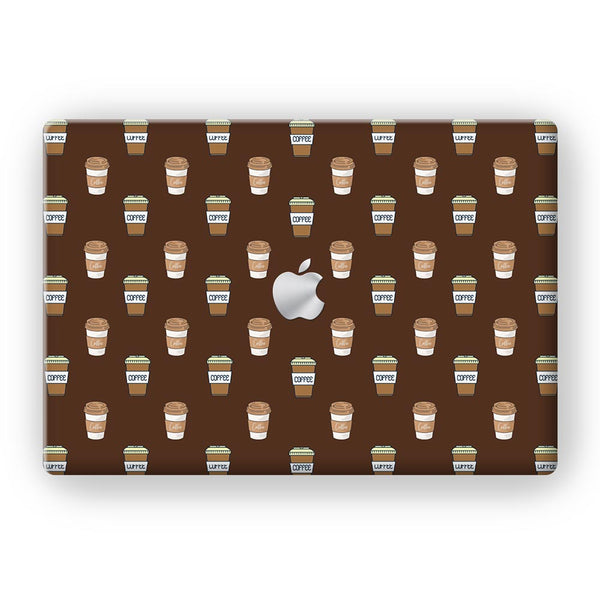 Black Coffee Pattern - MacBook Skins