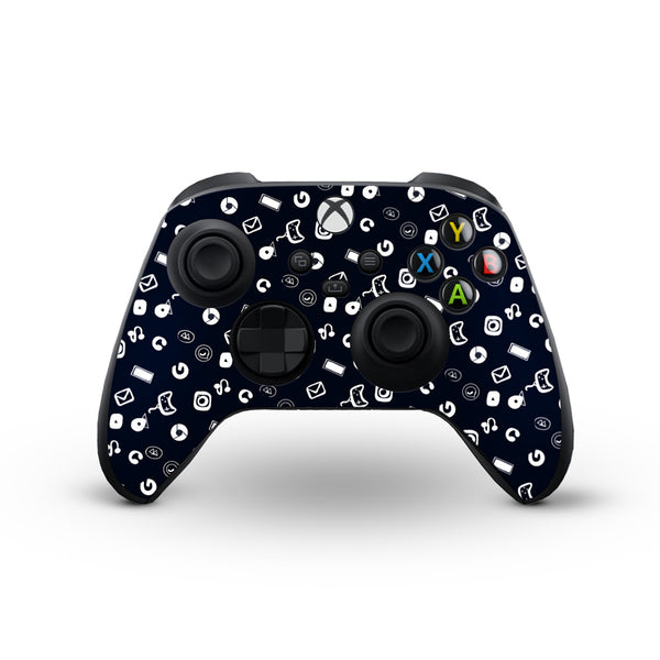 Black Doodle - Skins for X-Box Series Controller by Sleeky India