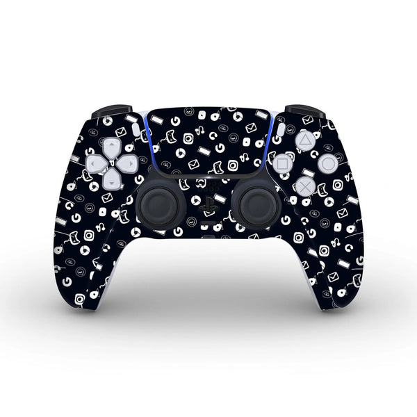 Black Doodle - Skins for PS5 controller by Sleeky India