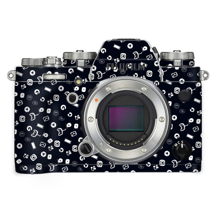 Icons Doodle Black - FujiFilm Camera Skin