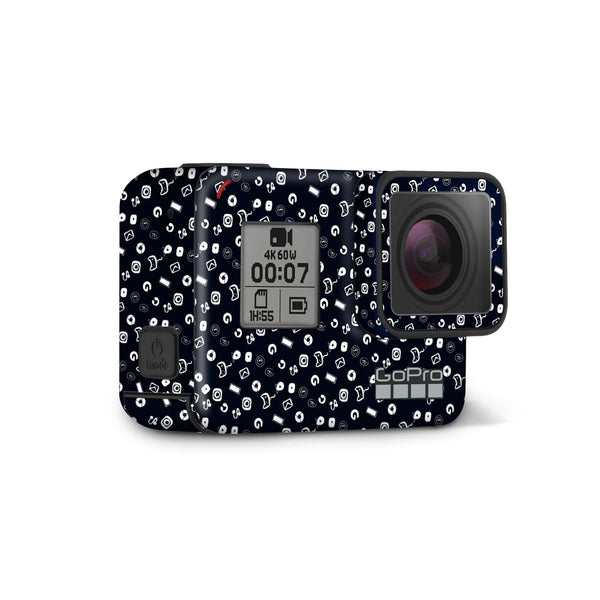 icons doodle black skin for GoPro hero by sleeky india 