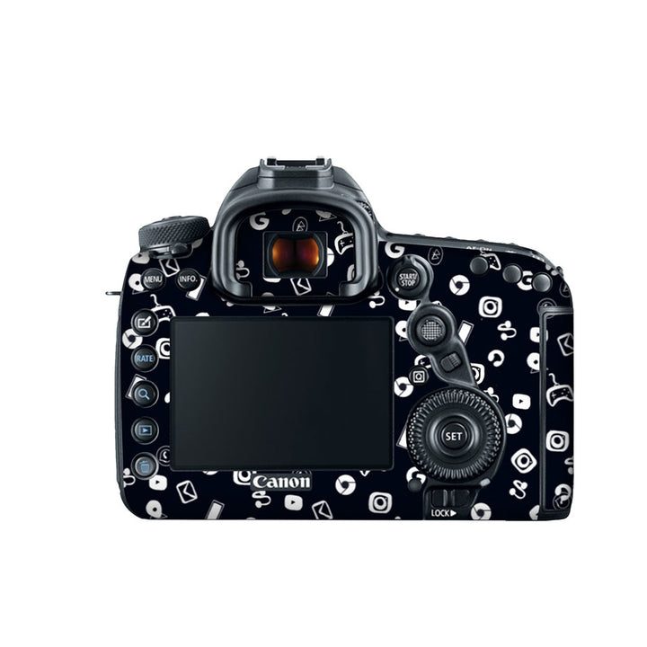 Black Icon Doodle - Canon Camera Skins
