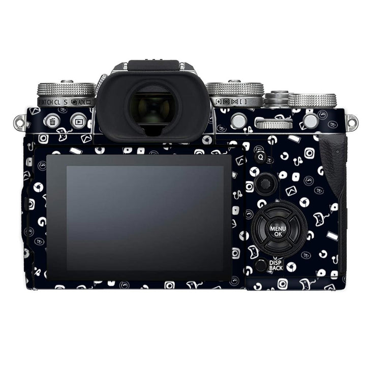 Icons Doodle Black - FujiFilm Camera Skin