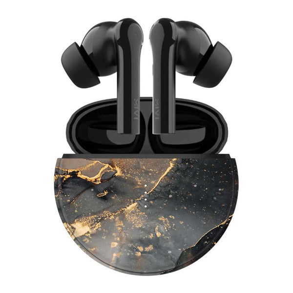Black Gold Marble - Mivi DuoPods F60 Skins