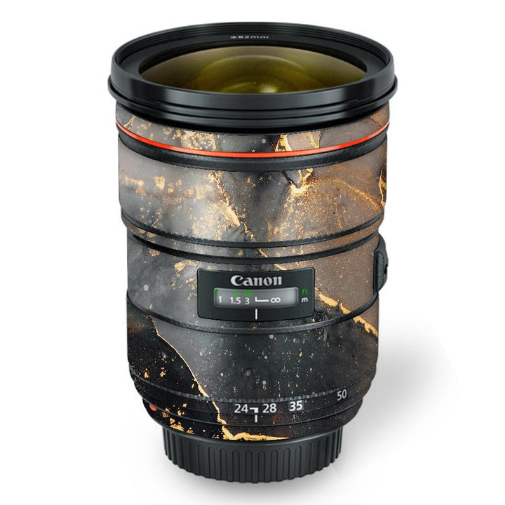 Black Gold Marble - Canon Lens Skin