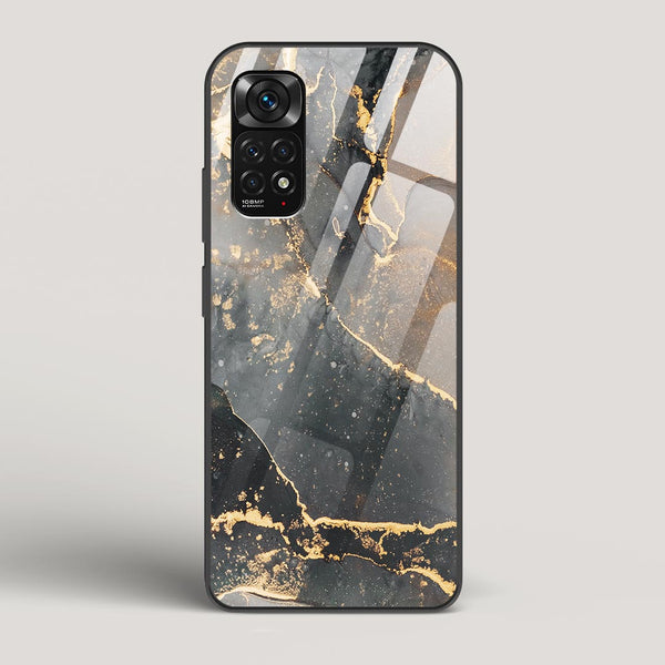 Black Gold Marble - Redmi Note 11S Glass Case