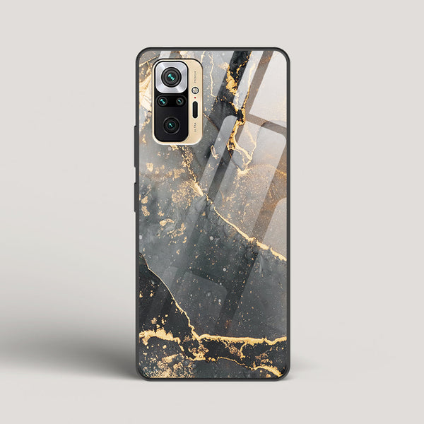 Black Gold Marble - Redmi Note 10 Pro Glass Case