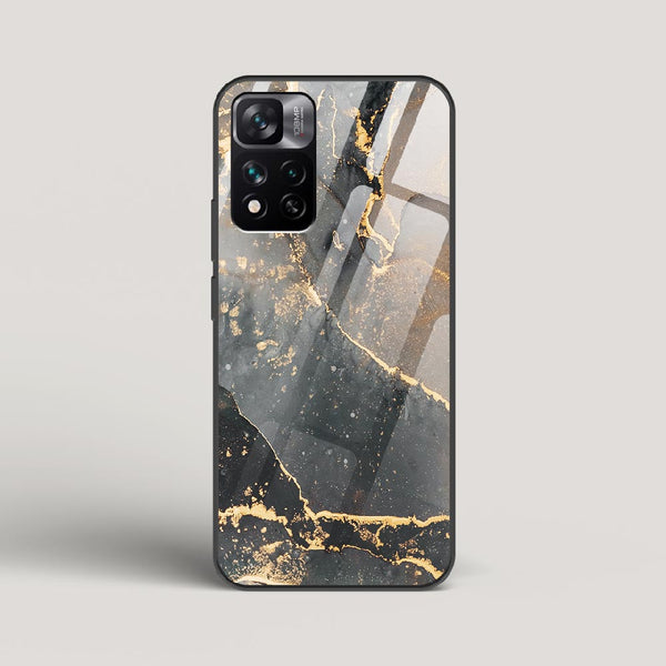 Black Gold Marble - Xiaomi 11i HyperCharge 5G Glass Gripper Case