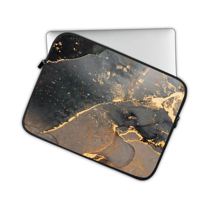 Black Gold Marble- Laptop Sleeve