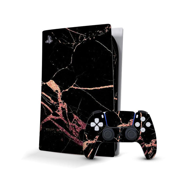 black - marble -  Sony PlayStation 5 Console Skins