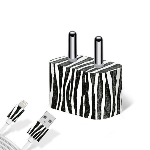 Black Waves - charger skins for apple charger 5w by Sleeky India