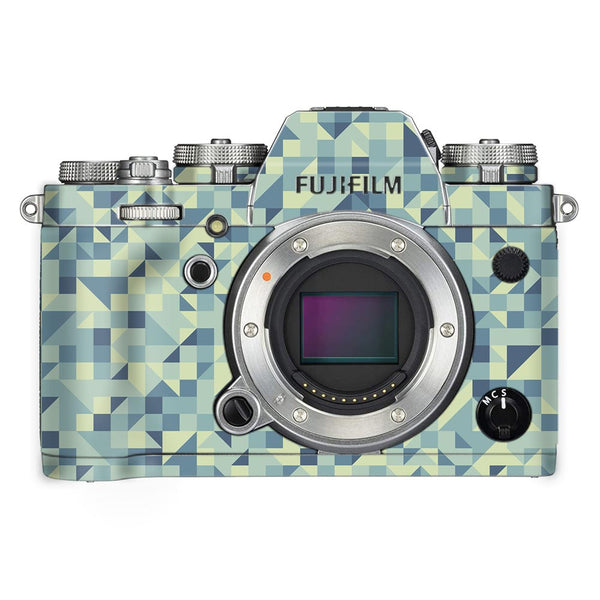 Blue Triangled Background - FujiFilm Camera Skin